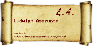 Ludwigh Asszunta névjegykártya